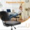 Armless Desk Chair, Adjustable Height Rolling Swivel Computer Task Chair without Arm for Small Space, Small Home Office Chair with Wheels and Lumbar Support